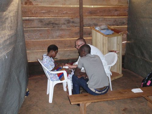 David in his exam room