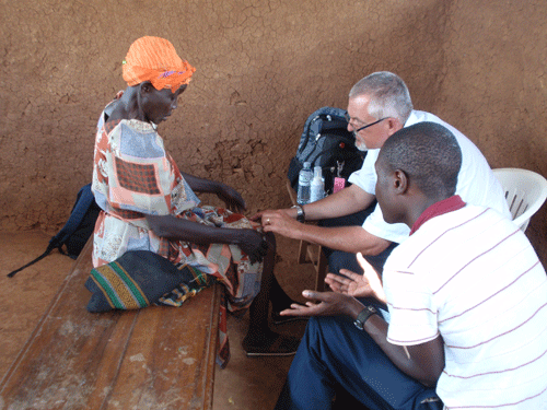 David Examing patient