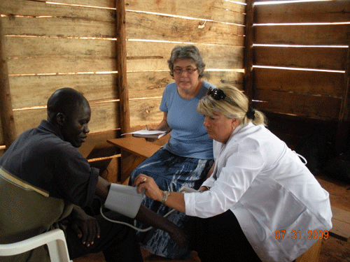 Jan conducting an exam