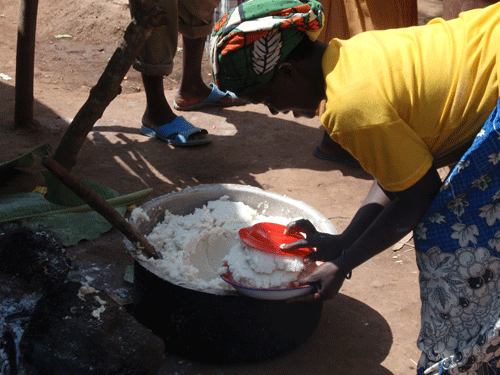 Woman making our lunch